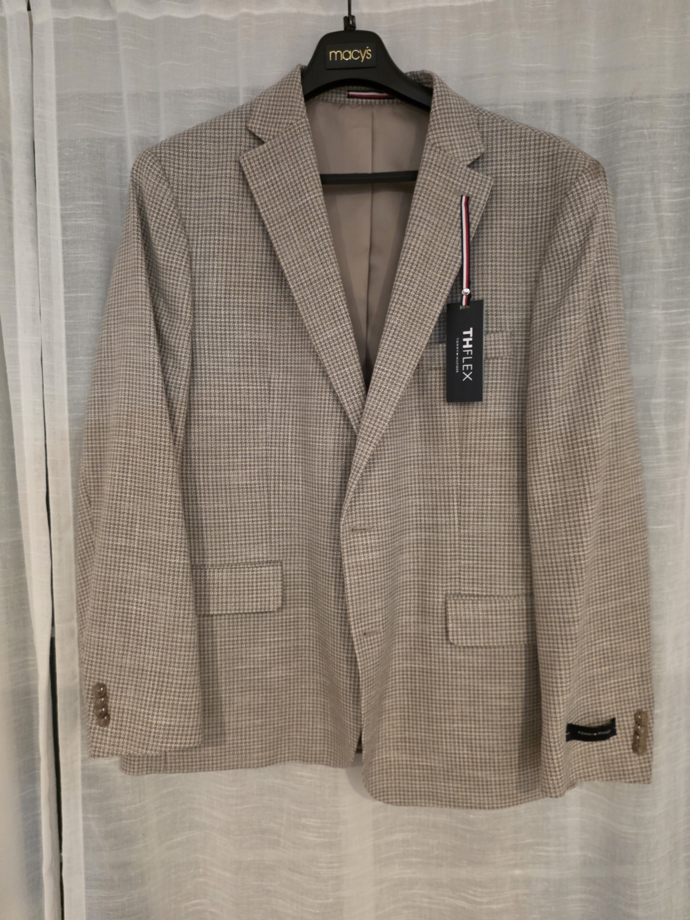 Tommy Hilfiger New Tan Glen Plaid Sport Coat